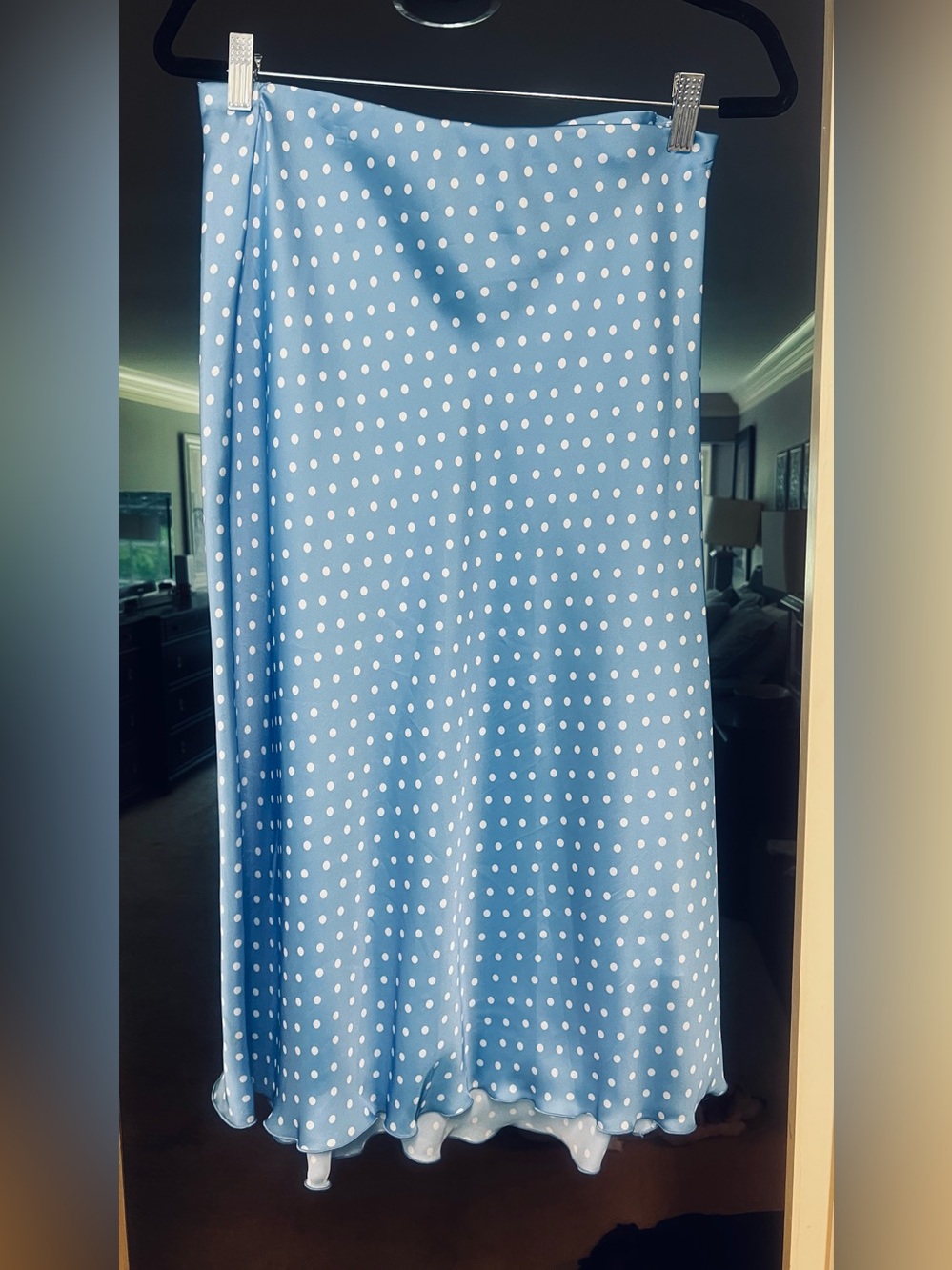 Tiana B. Light Blue and White Polka Dot One-Piece Bodysuit